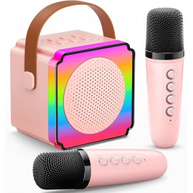 Coluna sem fios com Microfone para Karaoke