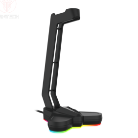 SUPORTE FANTECH HEADSET TOWER RGB BLACK
