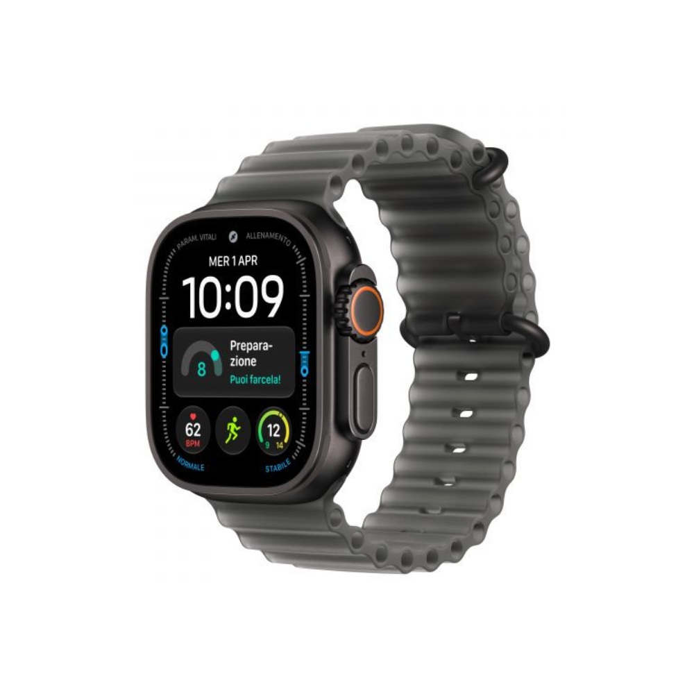 Apple Watch Ultra 4 GPS + Cellular 49mm Black Titanium c/ Bracelete Ocean Band Translucent Black