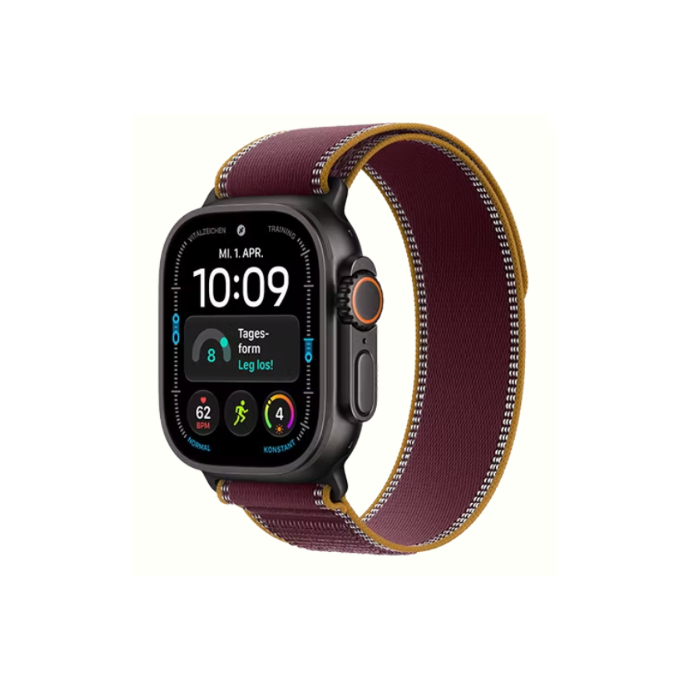 Watch Apple Watch Ultra 4 (2026) 5G 49mm Black Titanium Case with Trail Loop Burgundy - Titanium Black